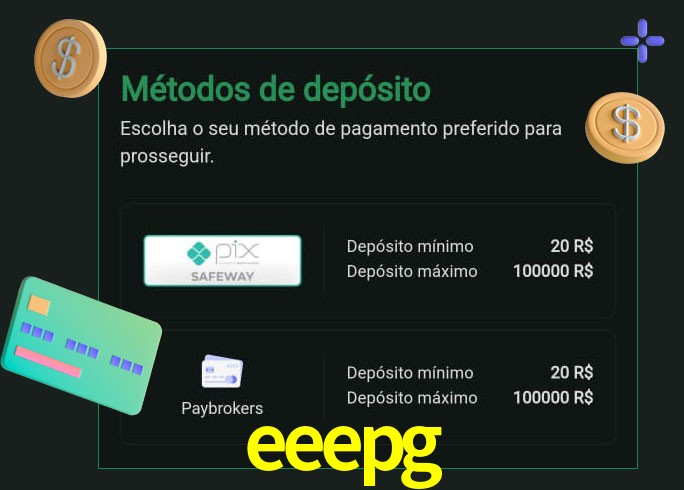 O cassino eeepg oferece uma grande variedade de métodos de pagamento